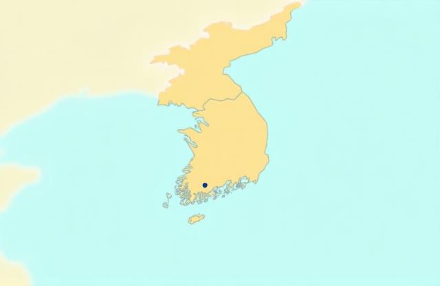 대한민국 주요 여행 지역을 강조한 한국 지도 일러스트